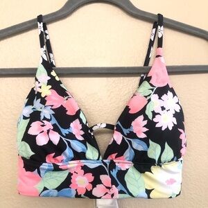 Billabong Feelin Tropical Reversible  V-Neck Cami Bikini Top Size XS